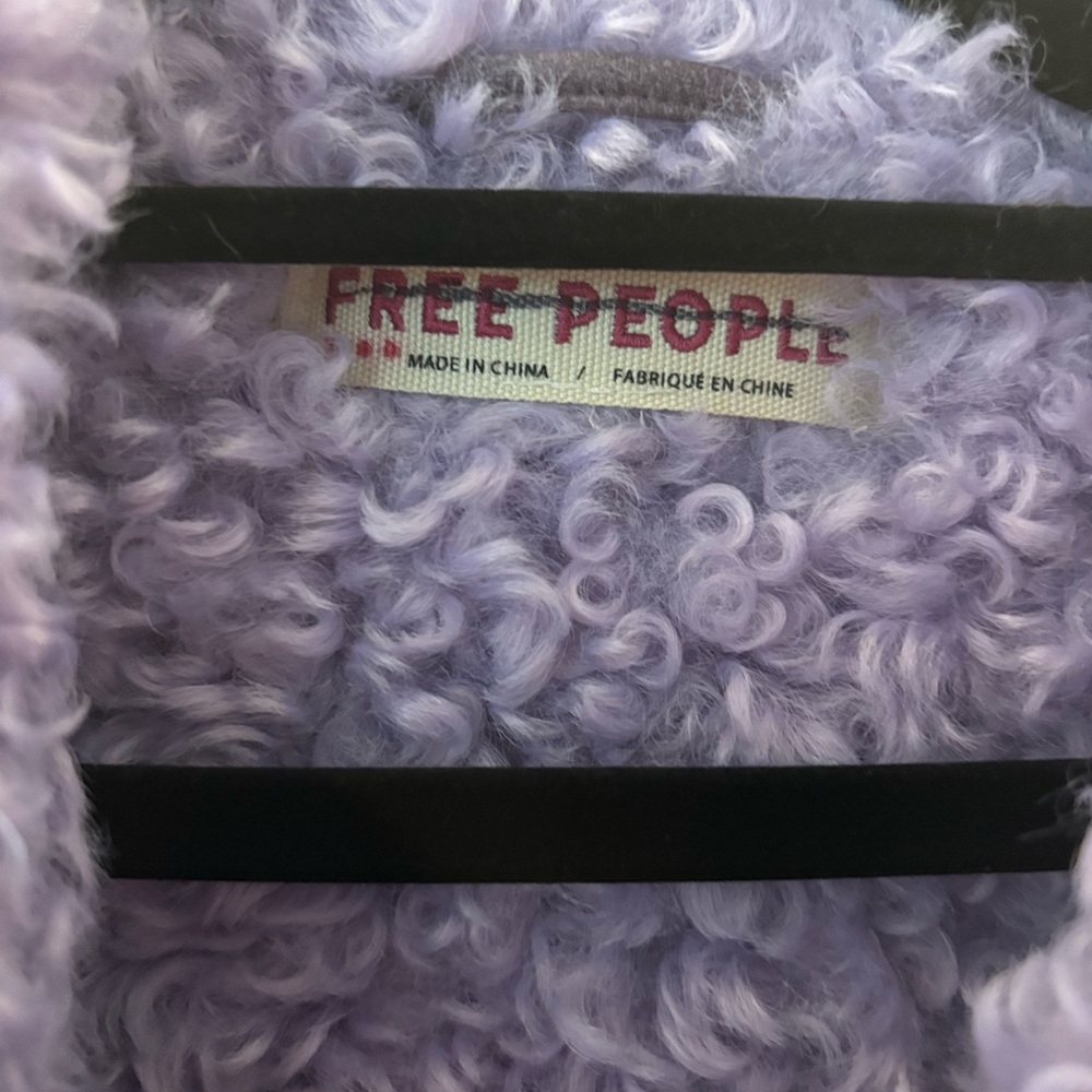 Free People / Kiki Purple Faux Leather Jacket - Picture 4 of 4